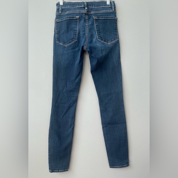 FRAME Le Skinny de Jeanne Jeans Women’s 27 Blue Stretch Mid-Rise - Picture 2 of 7